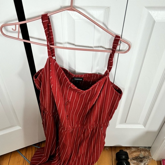 TORRID orange striped long pants jumper Torrid size 1 - Picture 1 of 3